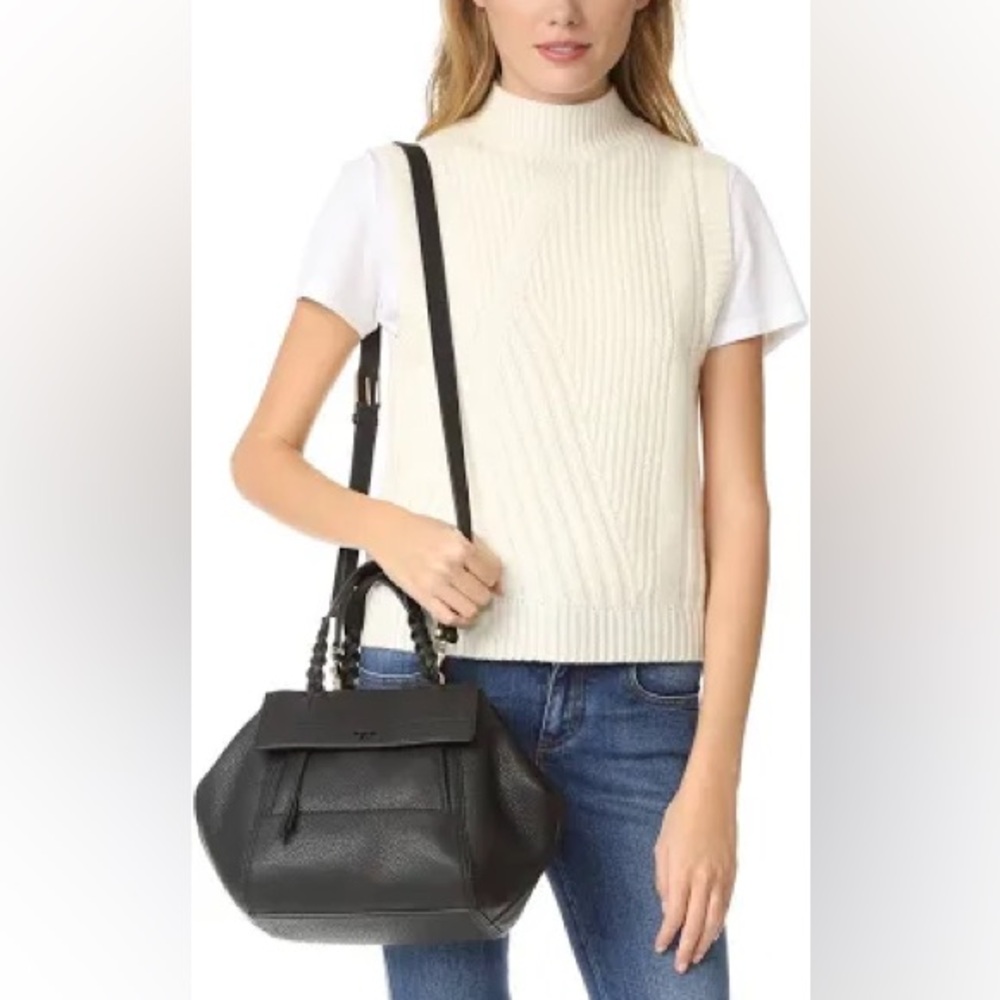 Tory Burch Halfmoon Satchel Black